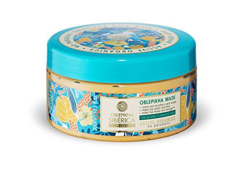 Natura Siberica Professional Oblepikha Deep Repair Hair Mask for Severely Damaged Hair, 300 ml - NaturaCurandera.com