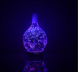 3D Light Glass Vase Diffuser Aromatherapy Auto Shut-off - NaturaCurandera.com