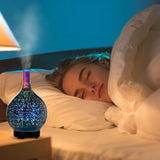 3D Light Glass Vase Diffuser Aromatherapy Auto Shut-off - NaturaCurandera.com