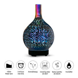 3D Light Glass Vase Diffuser Aromatherapy Auto Shut-off - NaturaCurandera.com