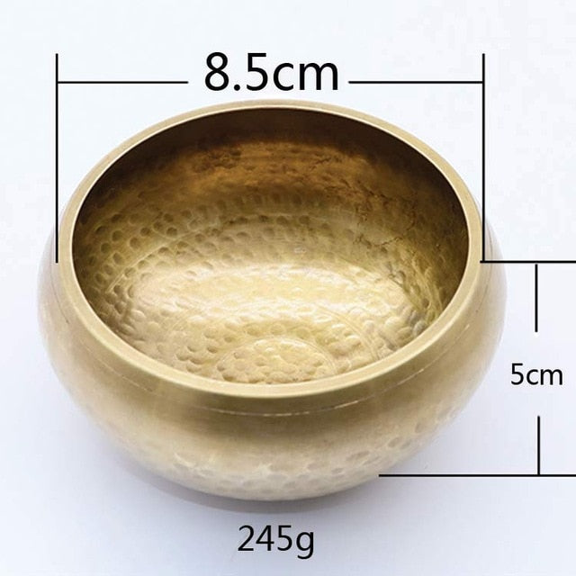Tibetan Singing Bowl - Antique Design  Promotes Peace, Chakra Healing, and Mindfulness - NaturaCurandera.com