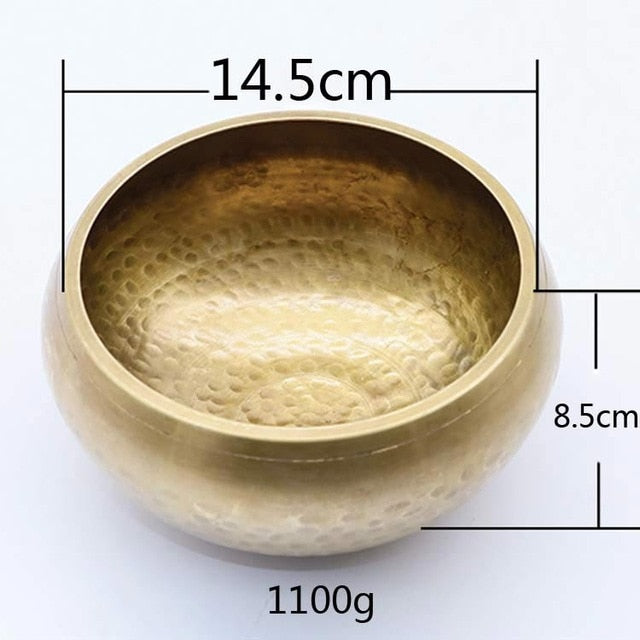 Tibetan Singing Bowl - Antique Design  Promotes Peace, Chakra Healing, and Mindfulness - NaturaCurandera.com