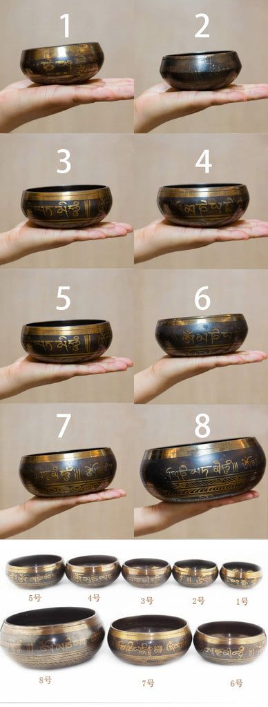 Tibetan Singing Bowl - Antique Design  Promotes Peace, Chakra Healing, and Mindfulness - NaturaCurandera.com